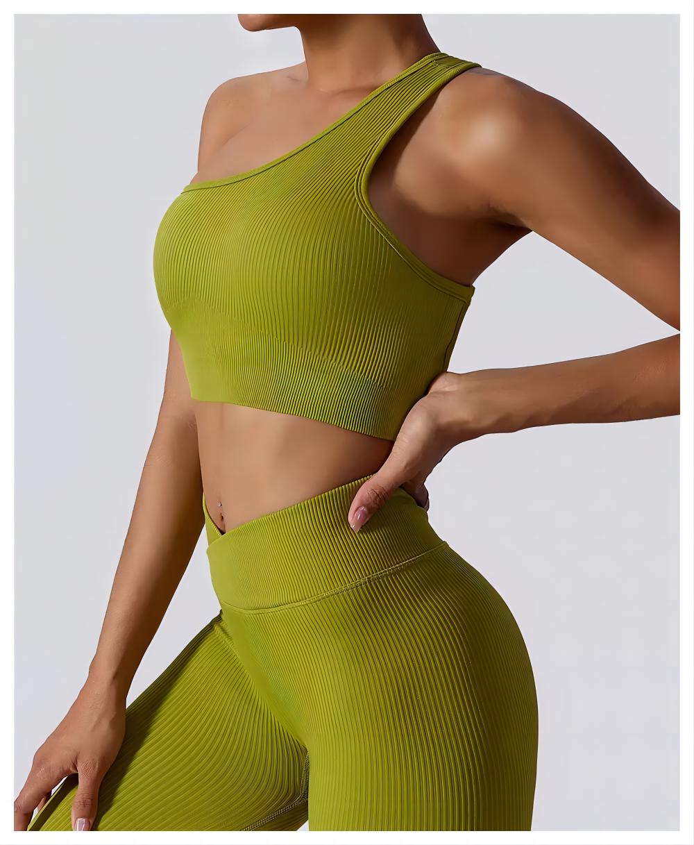 One-Shoulder Seamless Yoga Set