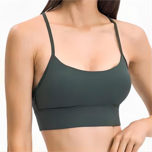 High Elastic Solid Backless Sports Bra