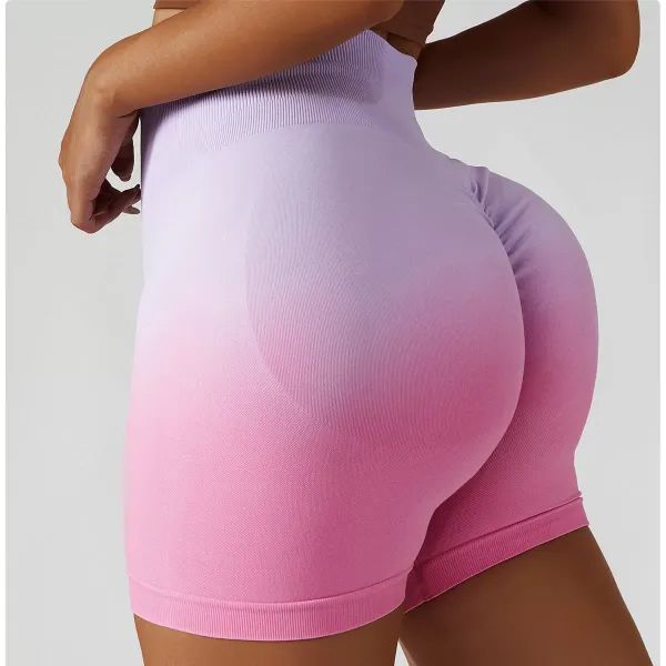 Gradient Color Quick Drying Seamless Exercise Shorts